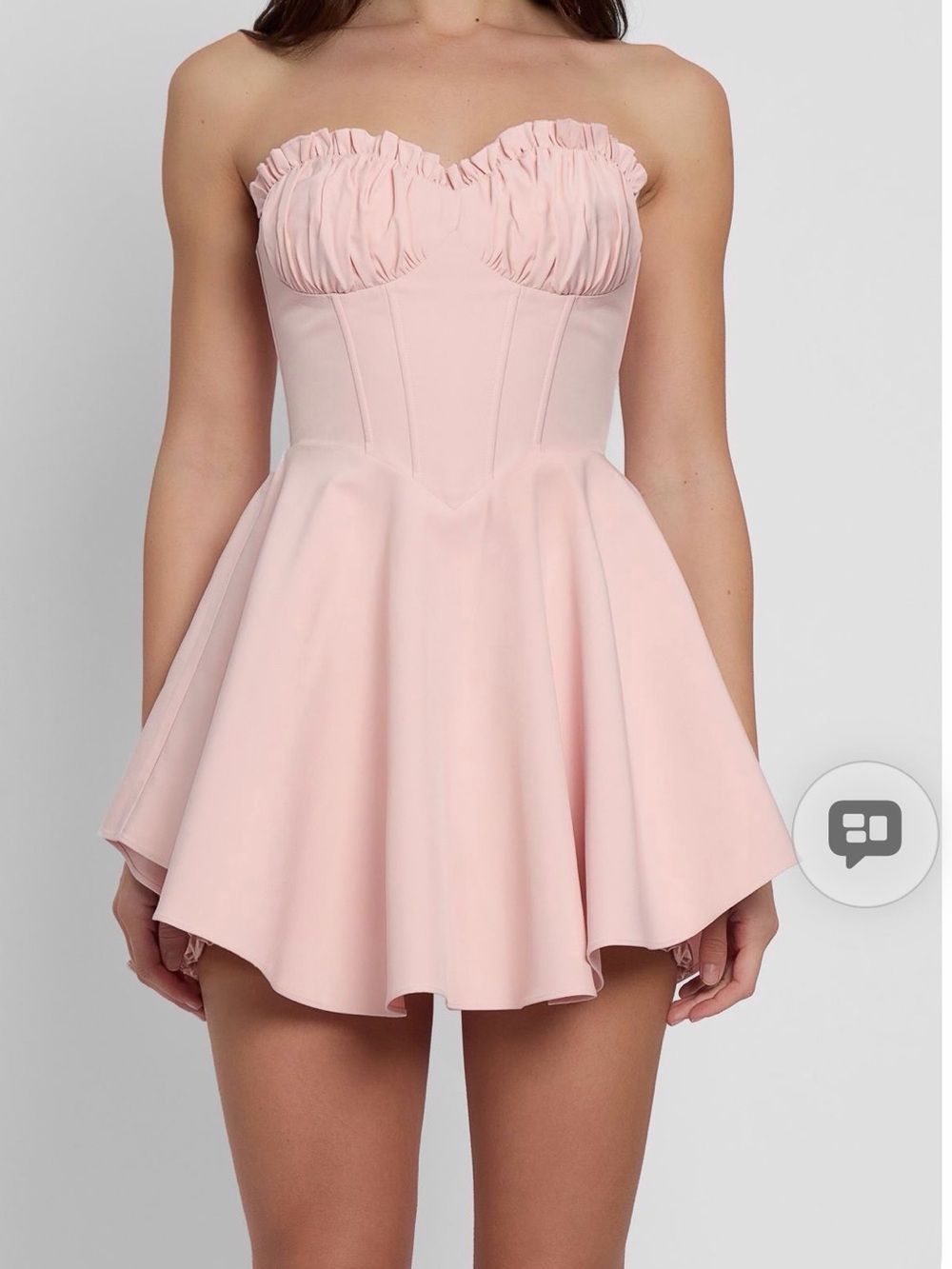 LEAU Genoa corset flare mini dress